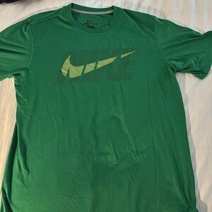 Green Nike Dri Fit Workout Shirt